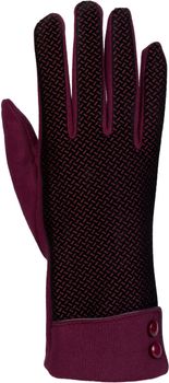 styleBREAKER Damen Touchscreen Handschuhe mit Riffel Muster und Fleece Futter, warme Thermo Fingerhandschuhe, Winter 09010029