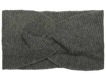 styleBREAKER Damen Feinstrick Stirnband mit Twist Knoten, warmes Winter Haarband, Headband 04026047