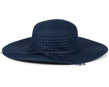 styleBREAKER Damen Großer Sonnenhut mit dünnem Hutband und Schleife, Strohhut, Schlapphut, Sommerhut, Hut 04025024