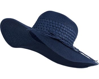 styleBREAKER Damen Großer Sonnenhut mit dünnem Hutband und Schleife, Strohhut, Schlapphut, Sommerhut, Hut 04025024