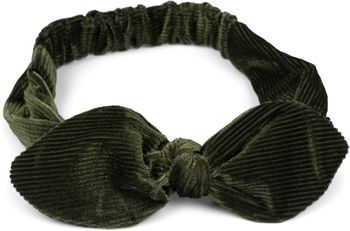 styleBREAKER Damen Cord Haarband mit Schleife und Gummizug, Stirnband, Headband, Retro Style, Haarschmuck 04026048