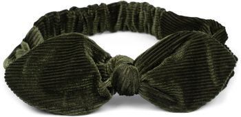 styleBREAKER Damen Cord Haarband mit Schleife und Gummizug, Stirnband, Headband, Retro Style, Haarschmuck 04026048