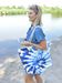 styleBREAKER XXL Strandtasche mit Batik Wirbel Muster | Damen Shopper mit Reißverschluss und Kordelhenkel | Badetasche im Boho Look | 56 x 38 x 17 cm