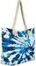 styleBREAKER XXL Strandtasche mit Batik Wirbel Muster | Damen Shopper mit Reißverschluss und Kordelhenkel | Badetasche im Boho Look | 56 x 38 x 17 cm