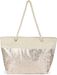 styleBREAKER Damen XXL Große Strandtasche mit Metallic Infinity Muster und Reißverschluss, Schultertasche, Shopper 02012347