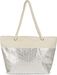 styleBREAKER Damen XXL Große Strandtasche mit Metallic Infinity Muster und Reißverschluss, Schultertasche, Shopper 02012347