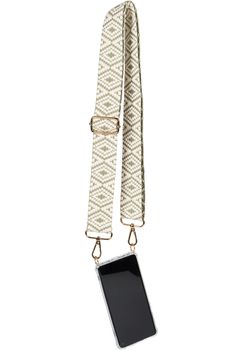 styleBREAKER Taschen Schulterriemen mit Azteken Muster, Wechsel Taschengurt mit Karabinerhaken, verstellbar, Unisex 02013015
