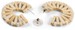 styleBREAKER Damen Creolen Ohrringe halbrund mit Holz Perlen und Stäbchen, Stecker, Runde Ohrhänger, Ohrschmuck 05090029