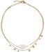 styleBREAKER Damen Layer Fußkettchen mit Plättchen Anhängern und Stein, Gliederkette, Karabiner Verschluss, Kette, Schmuck 05080012