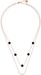 styleBREAKER Damen Edelstahl Layer Halskette 2-reihig mit Kunststoff Perlen und Anhängern, Ankerkette, Kette, Schmuck 05030067