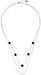 styleBREAKER Damen Edelstahl Layer Halskette 2-reihig mit Kunststoff Perlen und Anhängern, Ankerkette, Kette, Schmuck 05030067