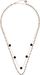styleBREAKER Damen Edelstahl Layer Halskette 2-reihig mit Kunststoff Perlen und Anhängern, Ankerkette, Kette, Schmuck 05030067
