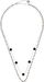 styleBREAKER Damen Edelstahl Layer Halskette 2-reihig mit Kunststoff Perlen und Anhängern, Ankerkette, Kette, Schmuck 05030067