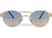 styleBREAKER Damen Panto Sonnenbrille mit ovalen Flachgläsern und Metall Bügel, Federn, Silikon Nasenauflage 09020117