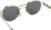 styleBREAKER Damen Panto Sonnenbrille mit ovalen Flachgläsern und Metall Bügel, Federn, Silikon Nasenauflage 09020117