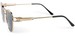 styleBREAKER Damen Panto Sonnenbrille mit ovalen Flachgläsern und Metall Bügel, Federn, Silikon Nasenauflage 09020117
