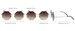 styleBREAKER Damen Runde Sonnenbrille Rahmenlos mit getönten Gläsern im Diamant Schliff, Geprägte Bügel, Vieleckige Gläser 09020118