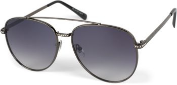 styleBREAKER Damen Piloten Sonnenbrille mit Strass Applikation, getönte Polycarbonat Gläser und Metall Gestell 09020119
