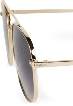 styleBREAKER Damen Piloten Sonnenbrille mit Strass Applikation, getönte Polycarbonat Gläser und Metall Gestell 09020119
