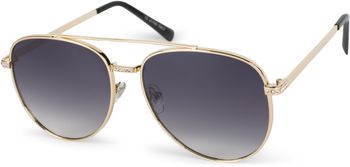 styleBREAKER Damen Piloten Sonnenbrille mit Strass Applikation, getönte Polycarbonat Gläser und Metall Gestell 09020119