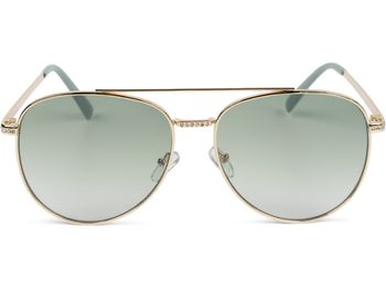styleBREAKER Damen Piloten Sonnenbrille mit Strass Applikation, getönte Polycarbonat Gläser und Metall Gestell 09020119