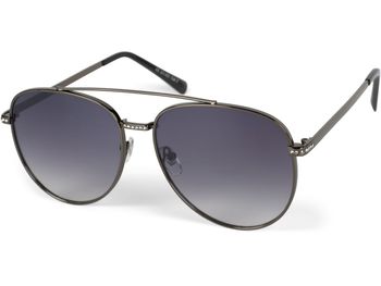 styleBREAKER Damen Piloten Sonnenbrille mit Strass Applikation, getönte Polycarbonat Gläser und Metall Gestell 09020119