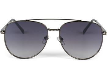 styleBREAKER Damen Piloten Sonnenbrille mit Strass Applikation, getönte Polycarbonat Gläser und Metall Gestell 09020119