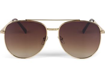styleBREAKER Damen Piloten Sonnenbrille mit Strass Applikation, getönte Polycarbonat Gläser und Metall Gestell 09020119