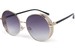 styleBREAKER Damen Runde Sonnenbrille mit getönten Polycarbonat Gläsern und Glitzer Side Shield, Metall Rahmen 09020120