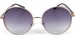 styleBREAKER Damen Runde Sonnenbrille mit getönten Polycarbonat Gläsern und Glitzer Side Shield, Metall Rahmen 09020120