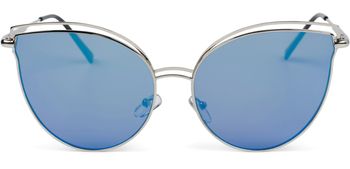 styleBREAKER Damen Cat Eye Sonnenbrille mit doppeltem Rahmen und Polycarbonat Gläser, Katzenaugen Form 09020121