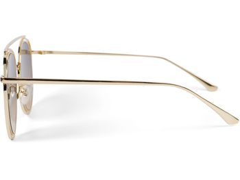 styleBREAKER Damen Oversize Sonnenbrille mit runden Gläsern und doppeltem Rahmen, Polycarbonat Gläsern, Hippie Look 09020122