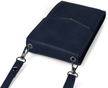 styleBREAKER Mini Umhängetasche mit V-Klappe und Metall Detail | kleine Handytasche zum Umhängen | elegante Crossbody Bag mit Kartenfächern für Damen