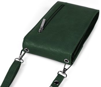 styleBREAKER Mini Umhängetasche mit V-Klappe und Metall Detail | kleine Handytasche zum Umhängen | elegante Crossbody Bag mit Kartenfächern für Damen