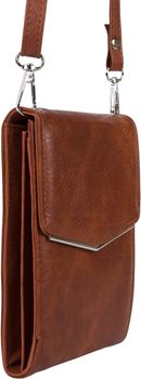 styleBREAKER Mini Umhängetasche mit V-Klappe und Metall Detail | kleine Handytasche zum Umhängen | elegante Crossbody Bag mit Kartenfächern für Damen