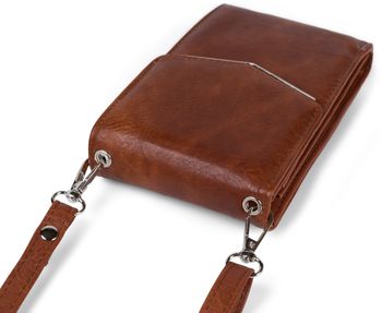 styleBREAKER Mini Umhängetasche mit V-Klappe und Metall Detail | kleine Handytasche zum Umhängen | elegante Crossbody Bag mit Kartenfächern für Damen