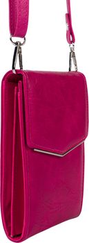 styleBREAKER Mini Umhängetasche mit V-Klappe und Metall Detail | kleine Handytasche zum Umhängen | elegante Crossbody Bag mit Kartenfächern für Damen