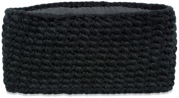 styleBREAKER Damen breites Grob gehäkeltes Stirnband einfarbig, Thermo Fleece Futter, Tube Schal, Winter Headband 04026050