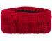 styleBREAKER Damen Stirnband in feiner Häkel Optik einfarbig, Thermo Fleece Futter, Uni Winter Headband 04026051