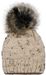 styleBREAKER Damen Strick Bommelmütze bunt gemustert mit Glitzerfaden und Fleece Futter, Winter Fellbommel Mütze 04024178