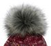 styleBREAKER Damen Strick Bommelmütze bunt gemustert mit Glitzerfaden und Fleece Futter, Winter Fellbommel Mütze 04024178