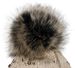 styleBREAKER Damen Strick Bommelmütze bunt gemustert mit Glitzerfaden und Fleece Futter, Winter Fellbommel Mütze 04024178
