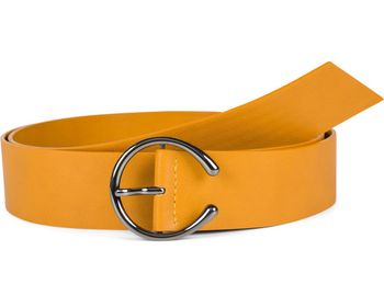 styleBREAKER Damen Einfarbiger Taillengürtel mit Schließe in Hufeisen Form, Unifarben, Hüftgürtel, Onesize 03010120