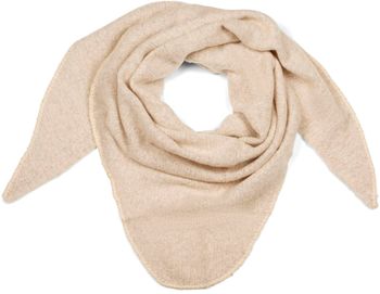 styleBREAKER Damen Großer Strick Dreieck Schal einfarbig meliert | Weiches warmes Winter Dreiecktuch | Strickschal aus Viskose Wolle für kuschlige Looks