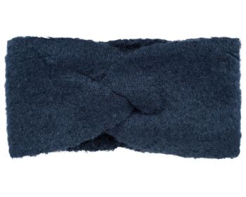 styleBREAKER Damen Feinstrick Stirnband leicht meliert mit Twist Knoten, warmes Winter Haarband Webstoff, Headband 04026052