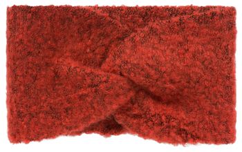 styleBREAKER Damen Feinstrick Stirnband leicht meliert mit Twist Knoten, warmes Winter Haarband Webstoff, Headband 04026052