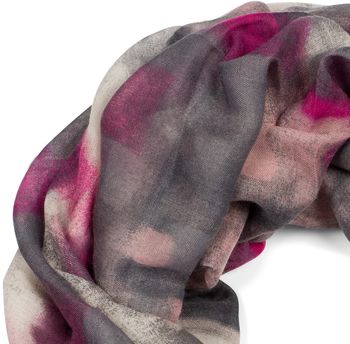 styleBREAKER Damen Loop Schal mit abstraktem Pinselstrich Muster, Schlauchschal mehrfarbig bunt, Tuch 01017130