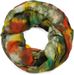 styleBREAKER Damen Loop Schal mit abstraktem Pinselstrich Muster, Schlauchschal mehrfarbig bunt, Tuch 01017130