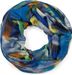 styleBREAKER Damen Loop Schal mit abstraktem Pinselstrich Muster, Schlauchschal mehrfarbig bunt, Tuch 01017130
