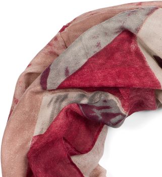 styleBREAKER Damen Loop Schal mit Hirsch Print und geometrischer Einteilung, Schlauchschal mehrfarbig, Tuch 01017131